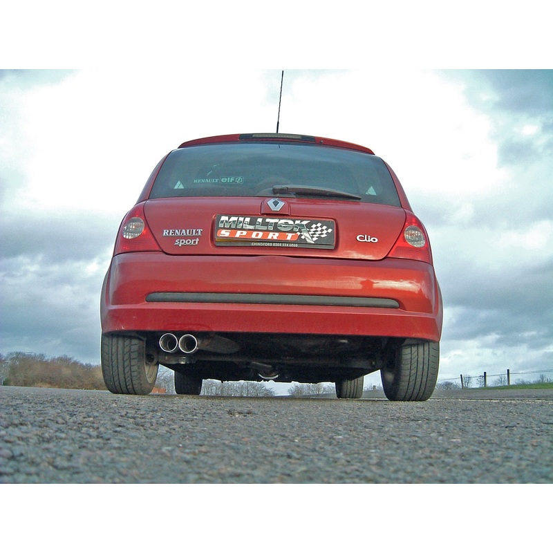 Milltek Exhaust Renault Clio 172 2.0 16v Full System with Twin 76 2mm Special tailpipe (SSXRN102)