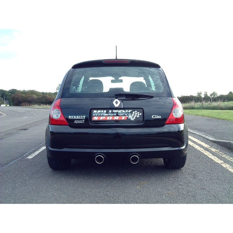 Milltek Exhaust Renault Clio 182 2.0 16v Full System (including Hi-Flow Sports Cat) with Dual 90mm Jet tailpipe (SSXRN203)