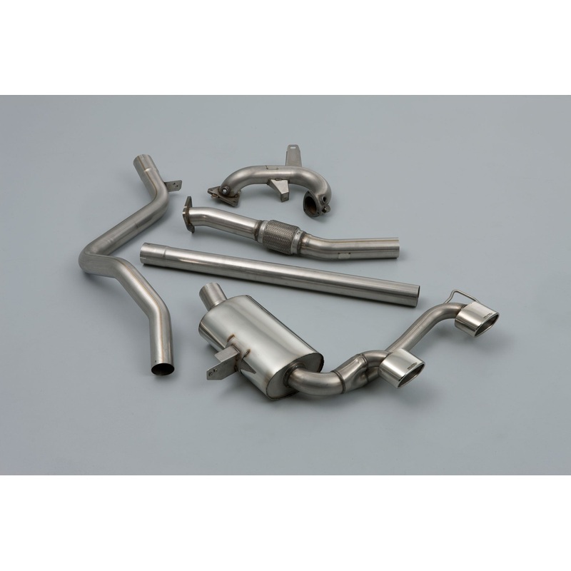 Milltek Exhaust Renault Mgane Renaultsport 225 2.0T Turbo-back excluding Hi-Flow Sports Cat with Dual GT80 LITE tailpipe (SSXRN404)