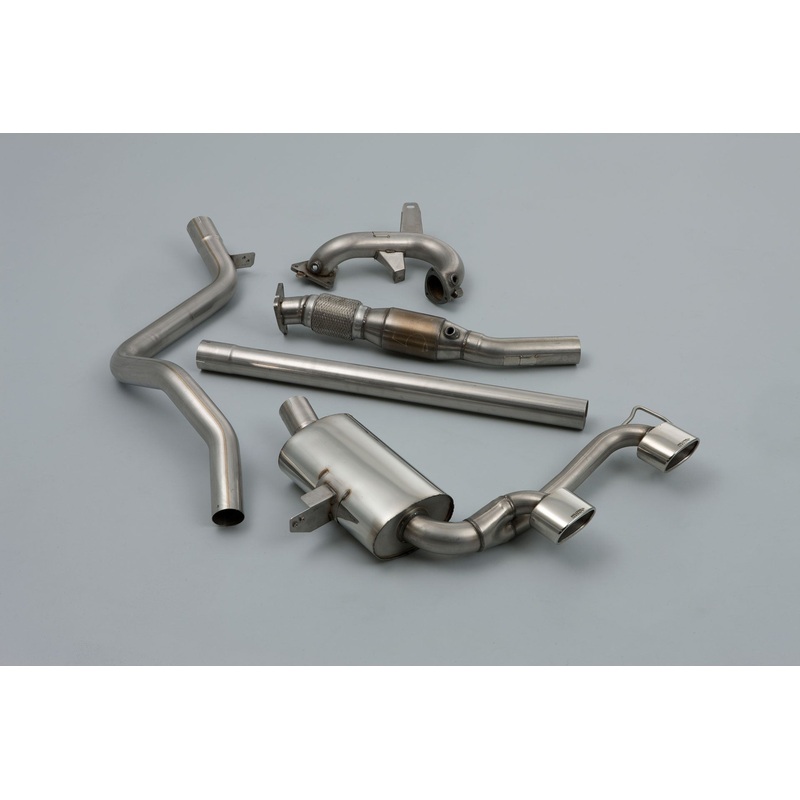 Milltek Exhaust Renault Mgane Renaultsport 225 2.0T Turbo-back including Hi-Flow Sports Cat with Dual GT80 LITE tailpipe (SSXRN403)