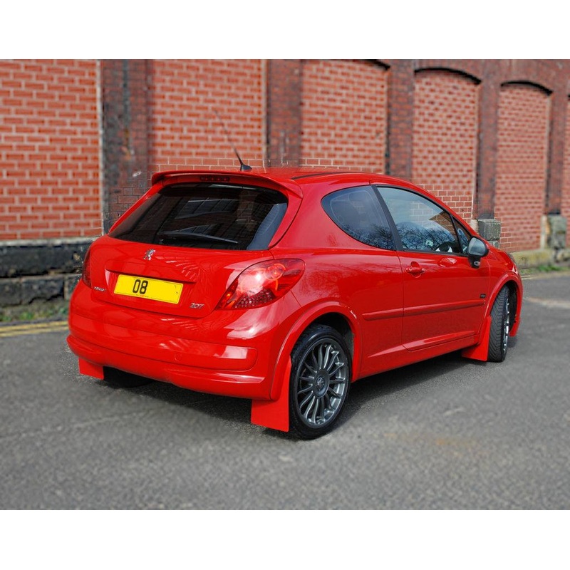 PEUGEOT 207 (2006-2012) Mud Flaps 4mm PVC Black
