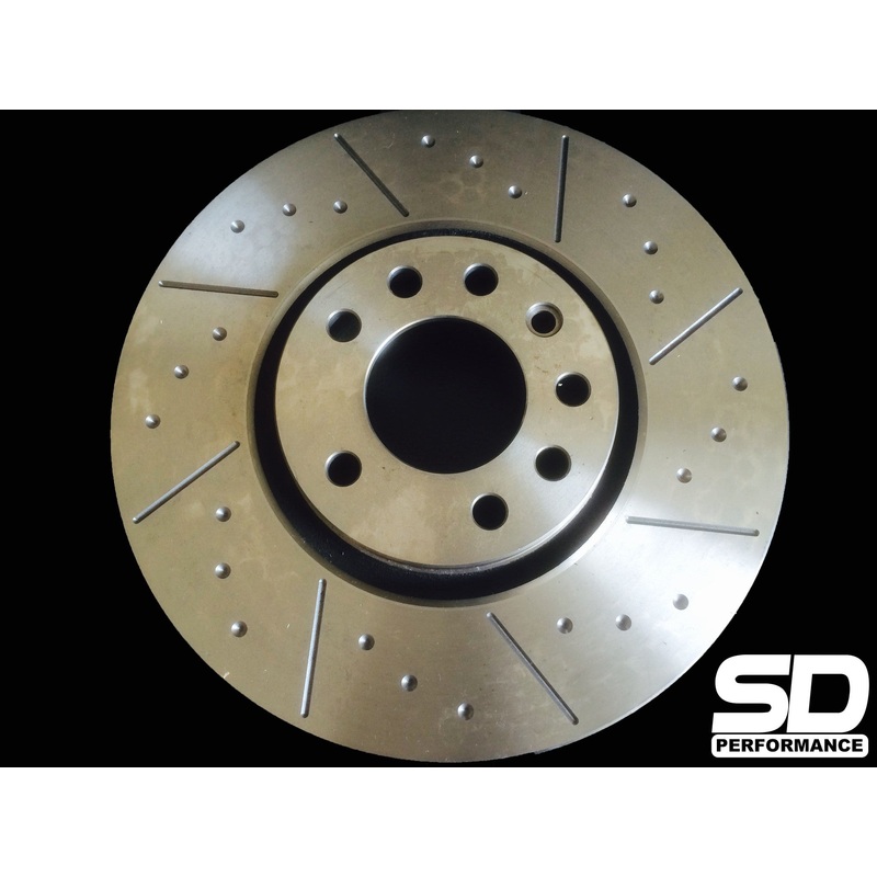 SD Performance Corsa D VXR 308mm front discs – Dimpled and Grooved