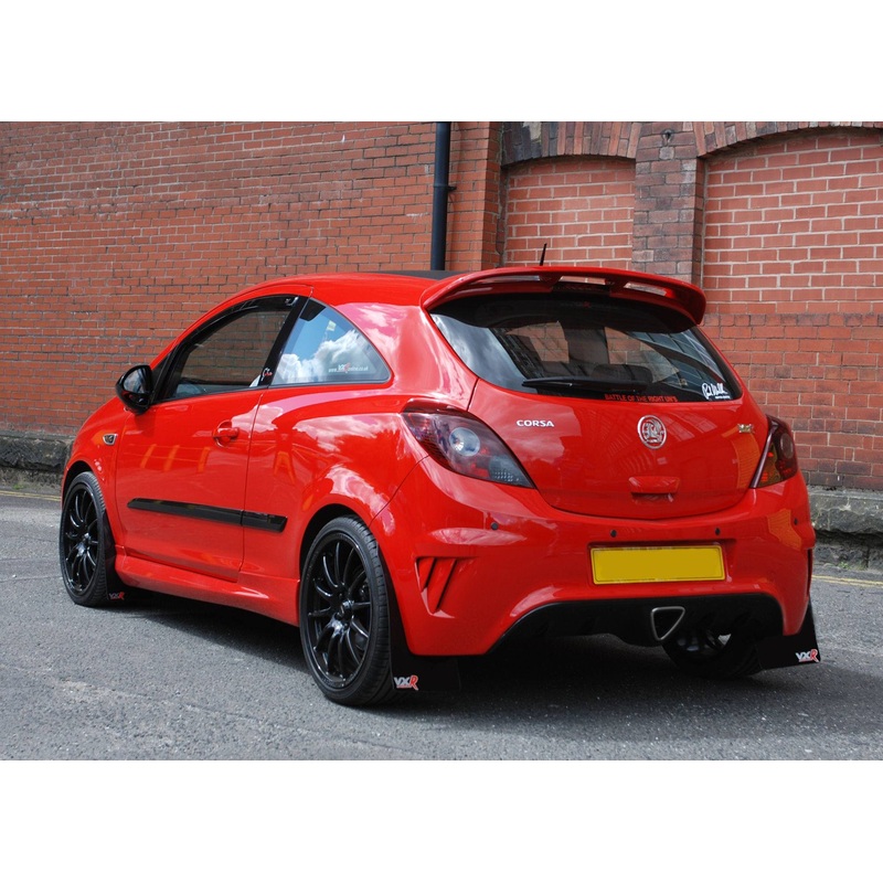 VAUXHALL CORSA D VXR (06-14) Mud Flaps 4mm PVC Black No logo