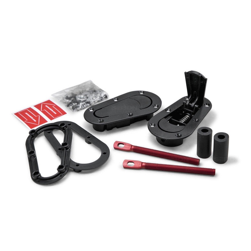 Black Plus Flush Non Locking Quick Release Bonnet/Boot Pin Catches