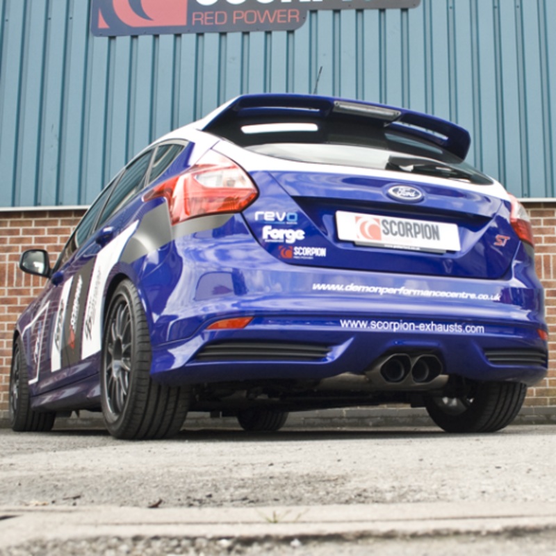 Ford Focus MK3 ST Scorpion cat-back exhaust Non-resonated Daytona polished