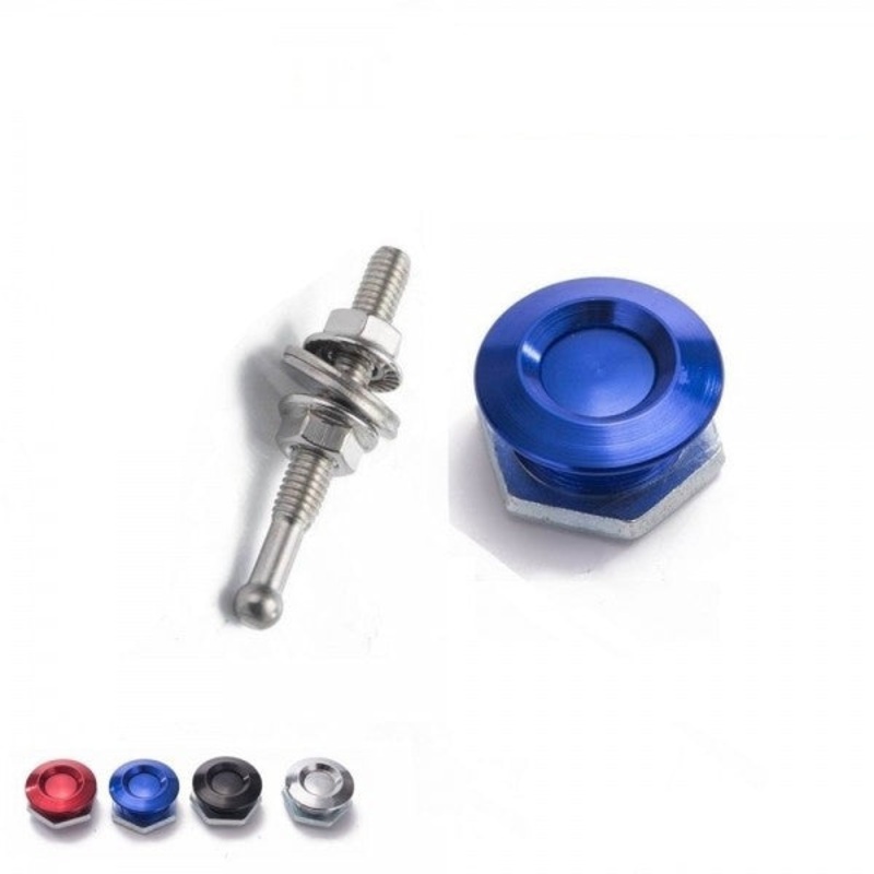 Quick Release Push Clip Bonnet/Boot/Body Panel Fastener – 25mm OD/52mm length Red