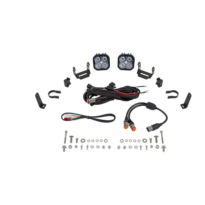 SS3 LED Pod Bumper Light Kit Sport White Combo 1″ Brackets