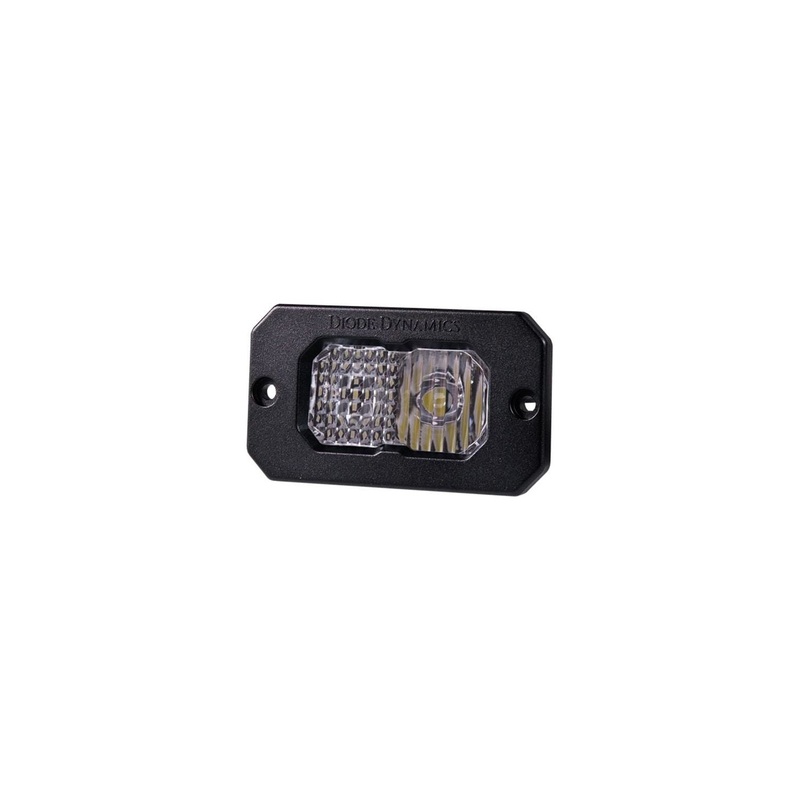 Stage Series 2″ White Sport Flush Mount LED Pod Combo Cool White Backlight