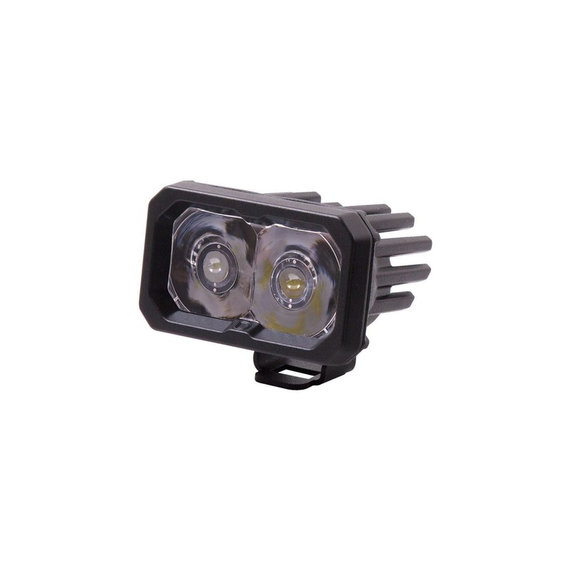 Stage Series 2″ White Sport Standard LED Pod Spot Cool White Backlight No Wiring Harness