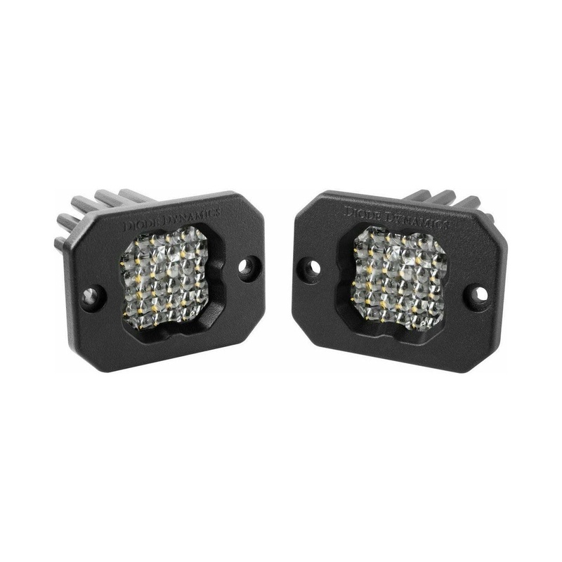 Stage Series C1 White Sport Flush Mount LED Pods (Pair) Flood White Backlight