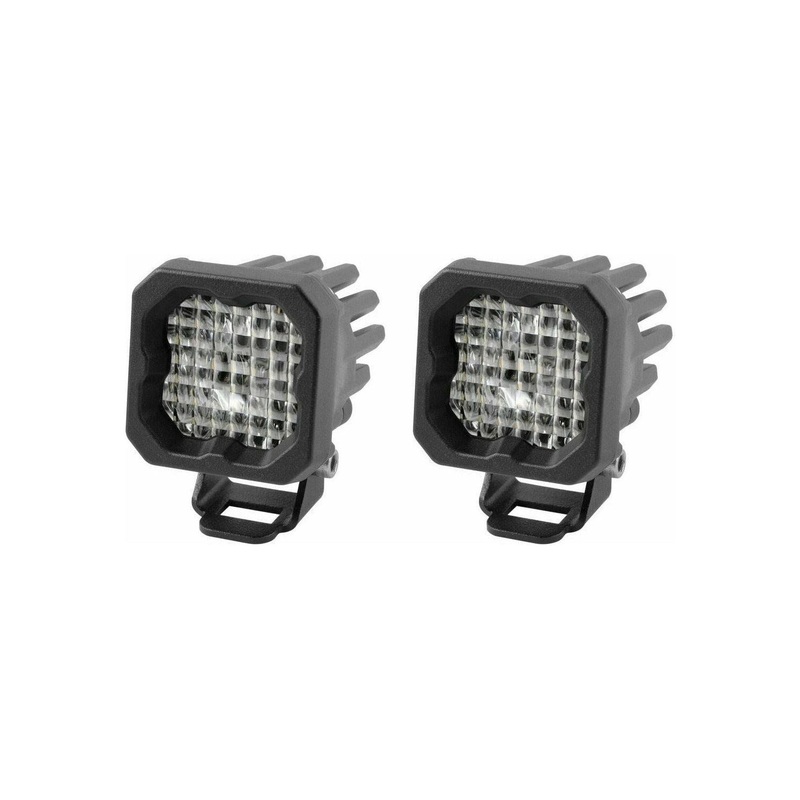 Stage Series C1 White Sport Standard LED Pod (Pair) Spot Cool White Backlight No Wiring Harness