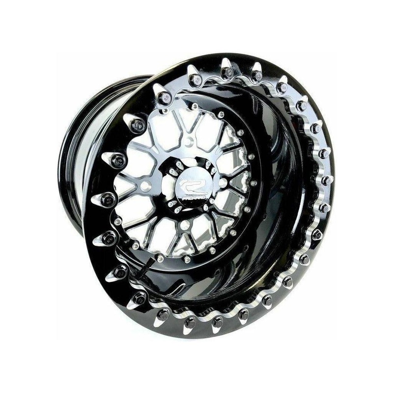 Wishbone Beadlock Wheel (Gloss Black) 4×137 15×7 (0mm)