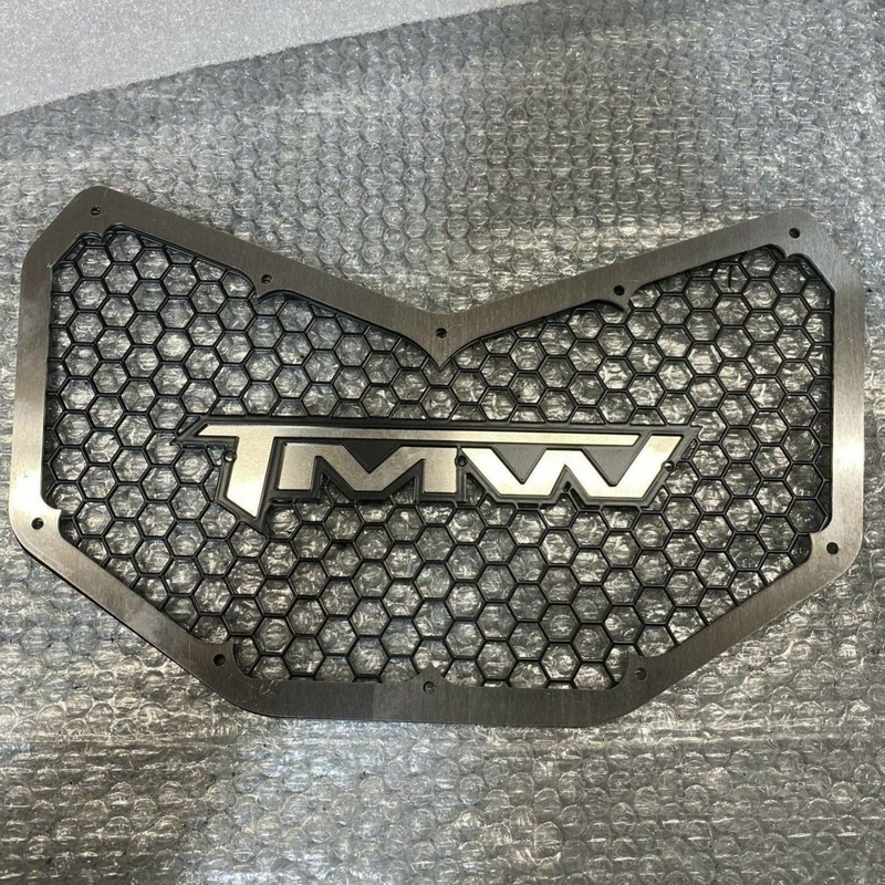Can Am X3 Front Grille Black Mesh / Raw Logo