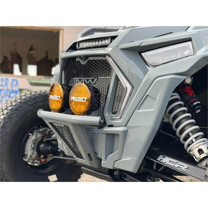 Polaris RZR Turbo S Front Grille Black Mesh / Raw Logo