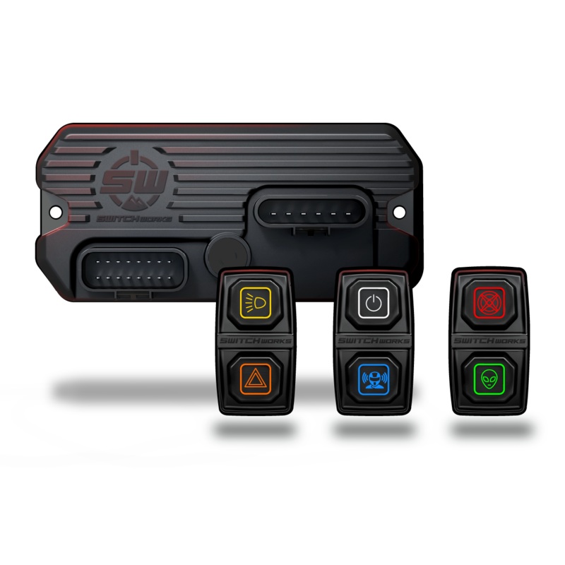 Sierra6, 6-Output, 3-Rocker Electronic Accessory Smart Switcher – Universal