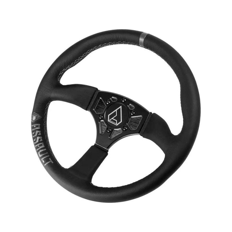 350R Leather UTV Steering Wheel Raw