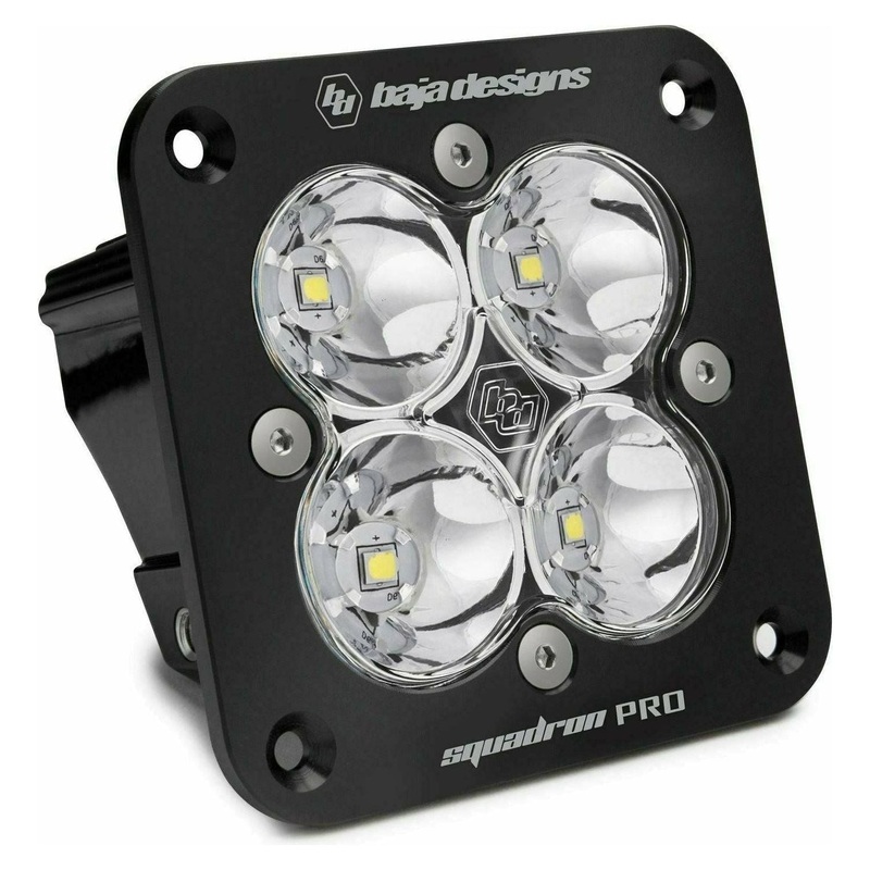 Squadron Pro Flush Mount LED Light Pod Black Housing Clear Spot