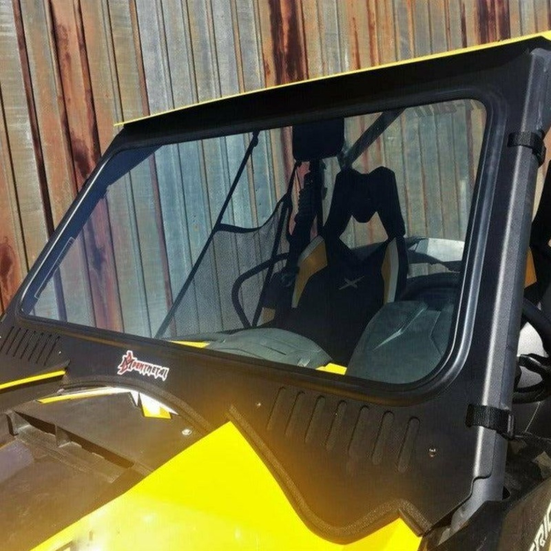 Can Am Maverick XRS (2014-2018) Vented Glass Front Windshield Black Vents