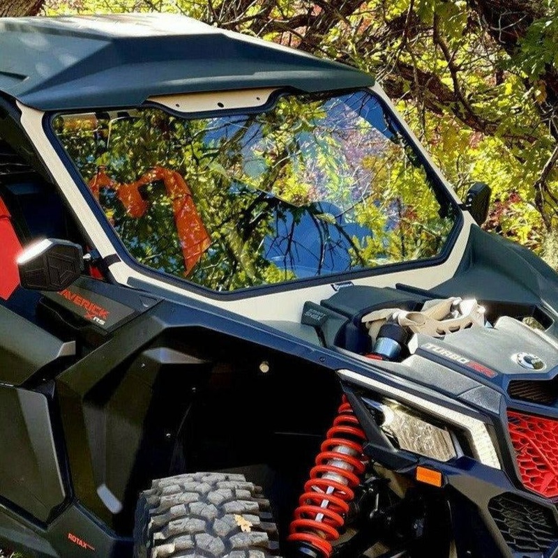 Can Am X3 Non-Vented Glass Windshield 2.0 Black Frame