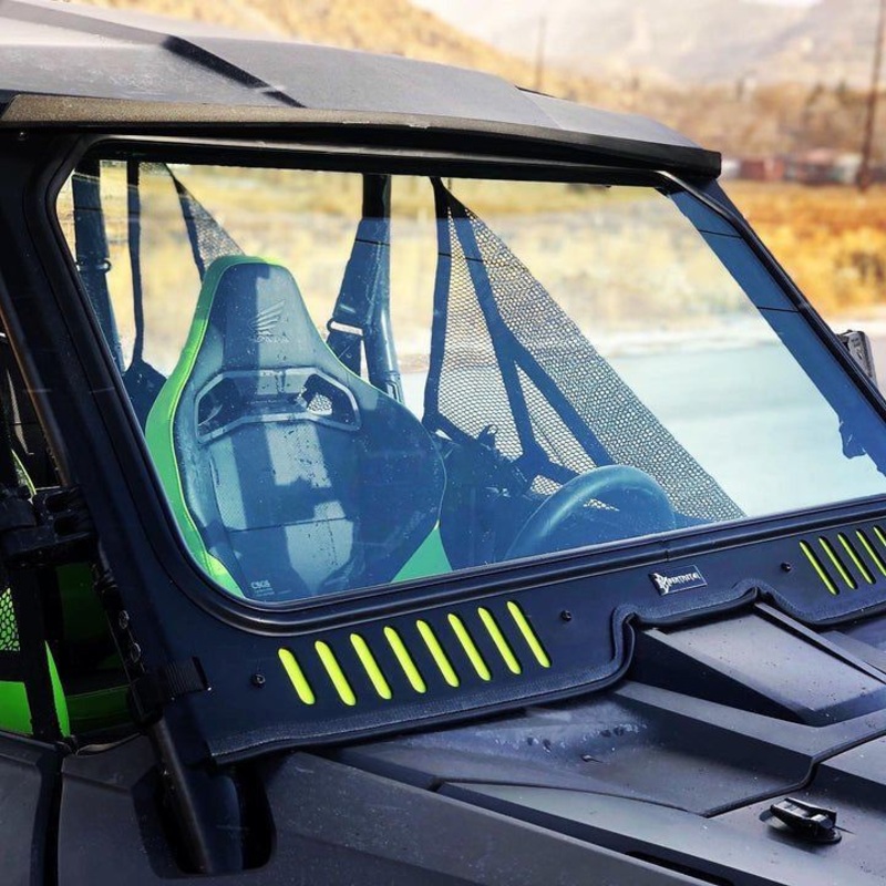 Honda Talon Vented Glass Windshield Black Frame Black Vents