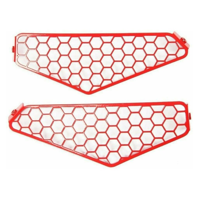 Polaris RZR Pro / Turbo R Radiator Side Grilles Indy Red