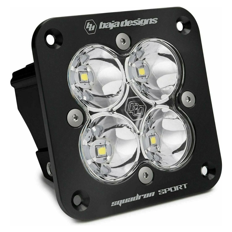 Squadron Sport Flush LED Light Pod Black Housing Clear Spot