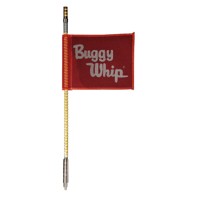 4FT LED Whip with Flag (Amber) No Top Light Threaded No Base Mount