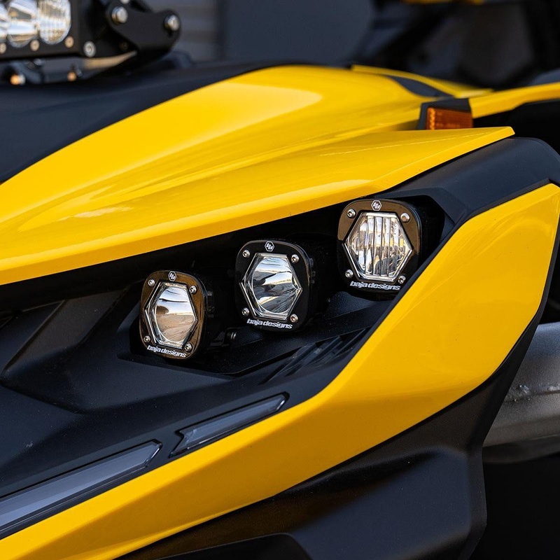 Can Am Maverick R Triple S1 Headlight Kit Multi Pattern Clear