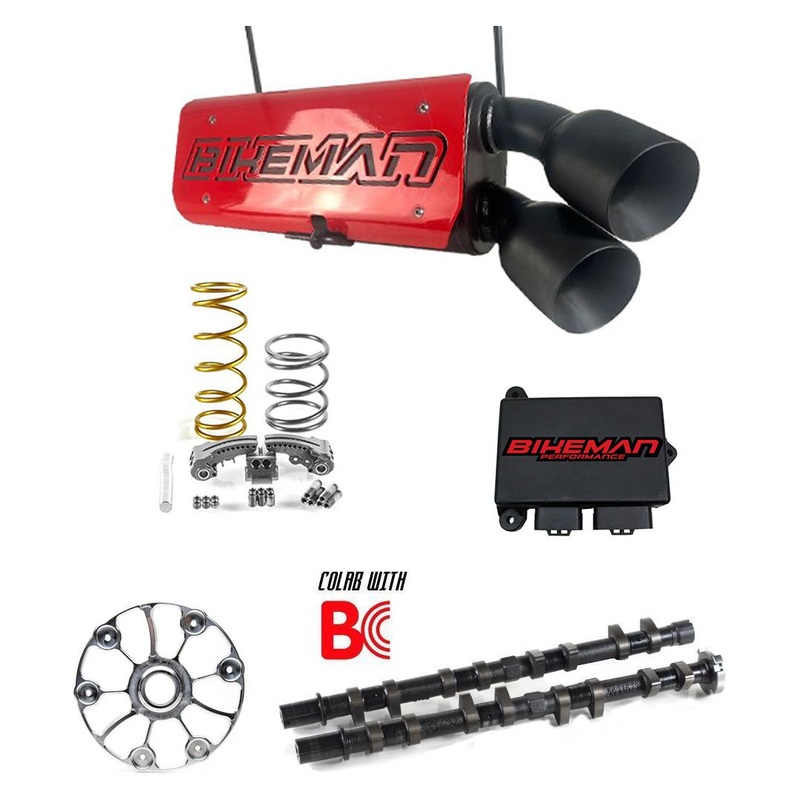 Polaris RZR Pro R Stage 3 Performance Kit Side Exit Exhaust Black Heat Shield Black Accent