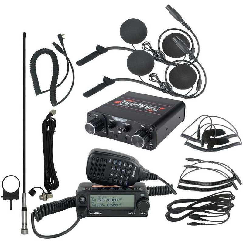 2 Person NNT10 Intercom and Radio Package In-Helmet Headsets