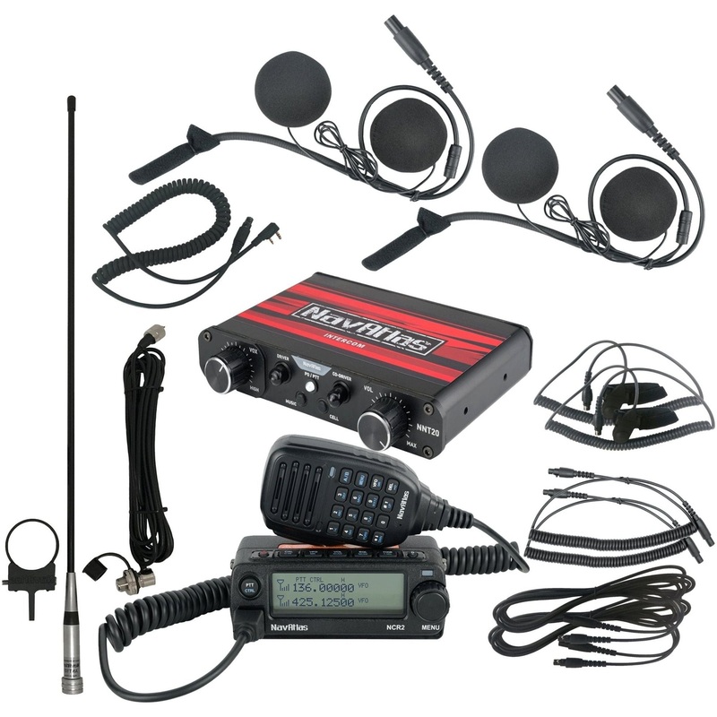 2 Person NNT20 Intercom and Radio Package In-Helmet Headsets