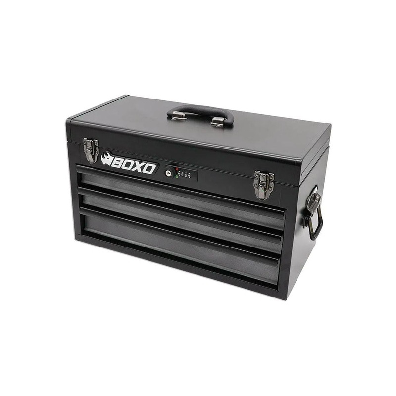 20″ 3-Drawer Hand Carry Tool Box Black Black