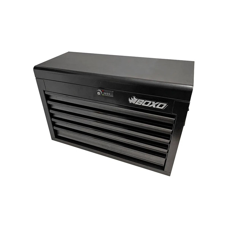 26″ 5-Drawer Hand Carry Tool Box Black Black