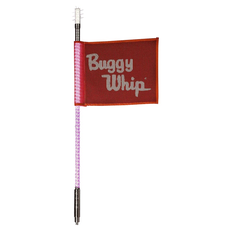 6FT LED Whip with Flag (Pink) No Top Light Threaded No Base Mount