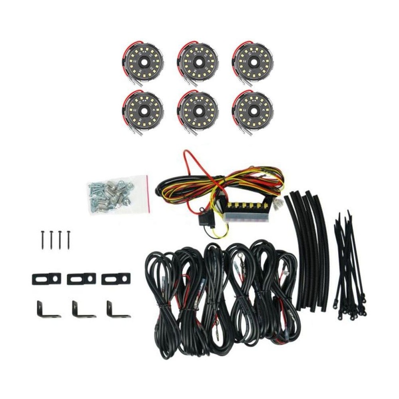 Cyclone V2 LED 6-Light Rock Light Kit Clear
