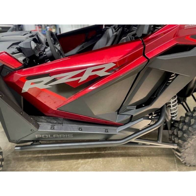 Polaris RZR Pro XP / Turbo R (2-Seat) Rocker Knockers with Tree Kicker Nerf Bars Texture Black