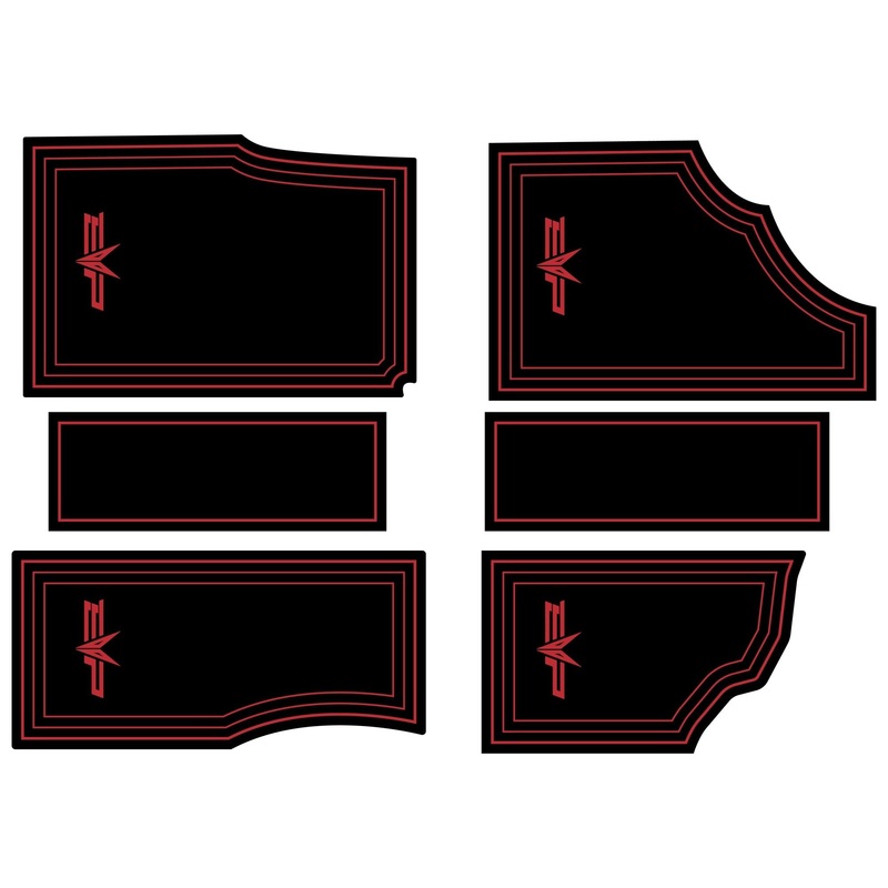 Can Am Defender MAX Floor Mats Classic Black Over Black