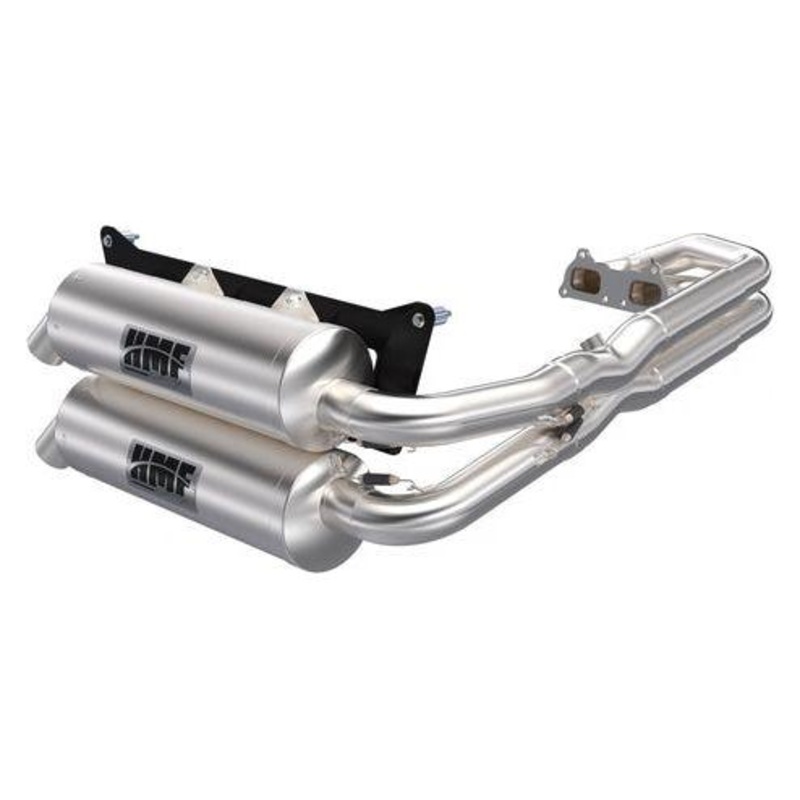 Polaris RZR XP Titan Dual Full System Exhaust Quiet Stainless Steel Billet / Recessed