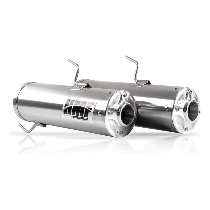 Can Am Maverick (2013-2018) Titan Dual Slip-On Exhaust Quiet Stainless Steel Billet