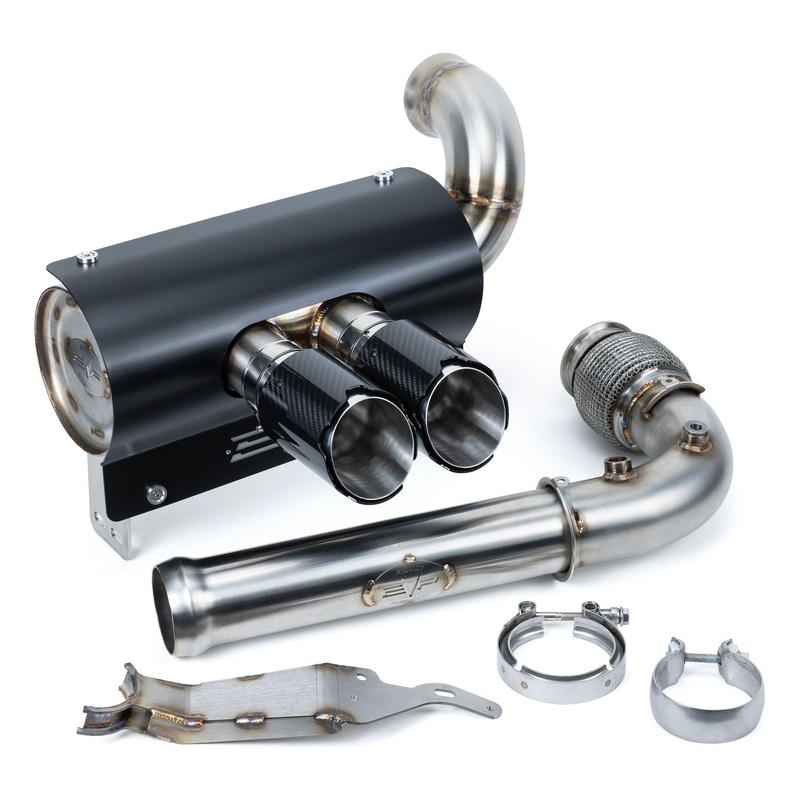 Can Am X3 Magnus 3″ Twin Rear Exit Full Exhaust System Brushed Stainless Twin Tips
