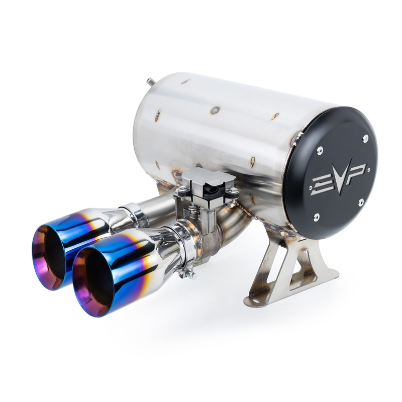 EVP Racing Captain’s Choice Muffler for Can-Am Maverick R Maverick R (2 door) Blue Flame Dual Wall Polished Stainless