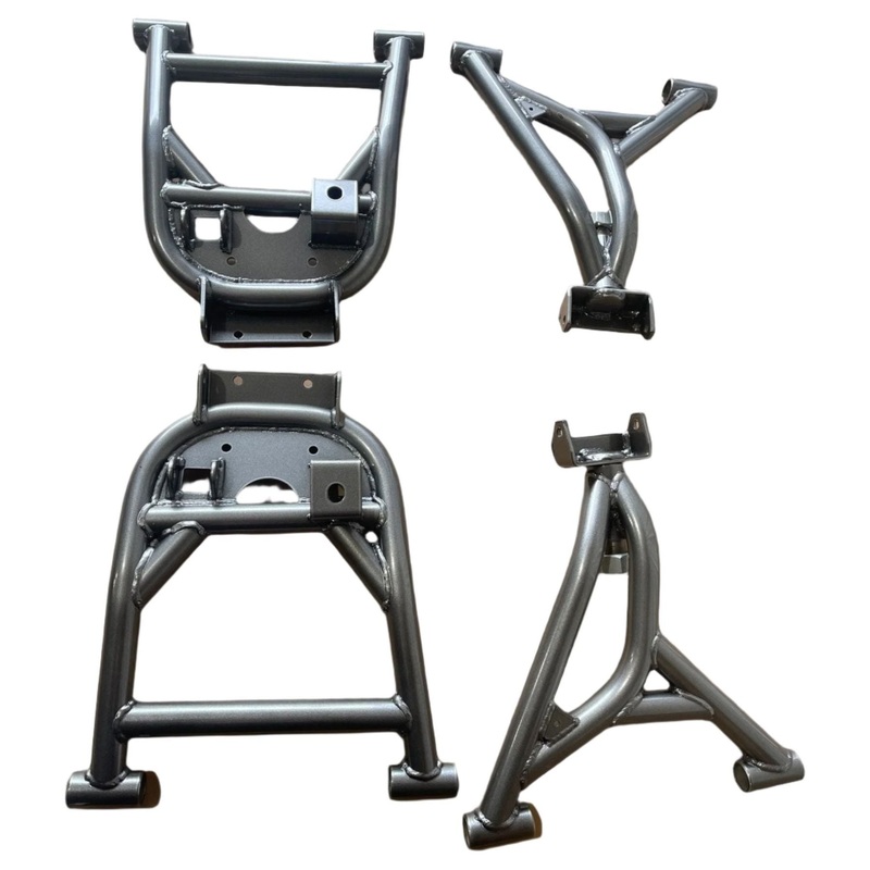 Polaris Ranger XP 1000 Rear Offset A-Arms with Adjustable Uppers Raw