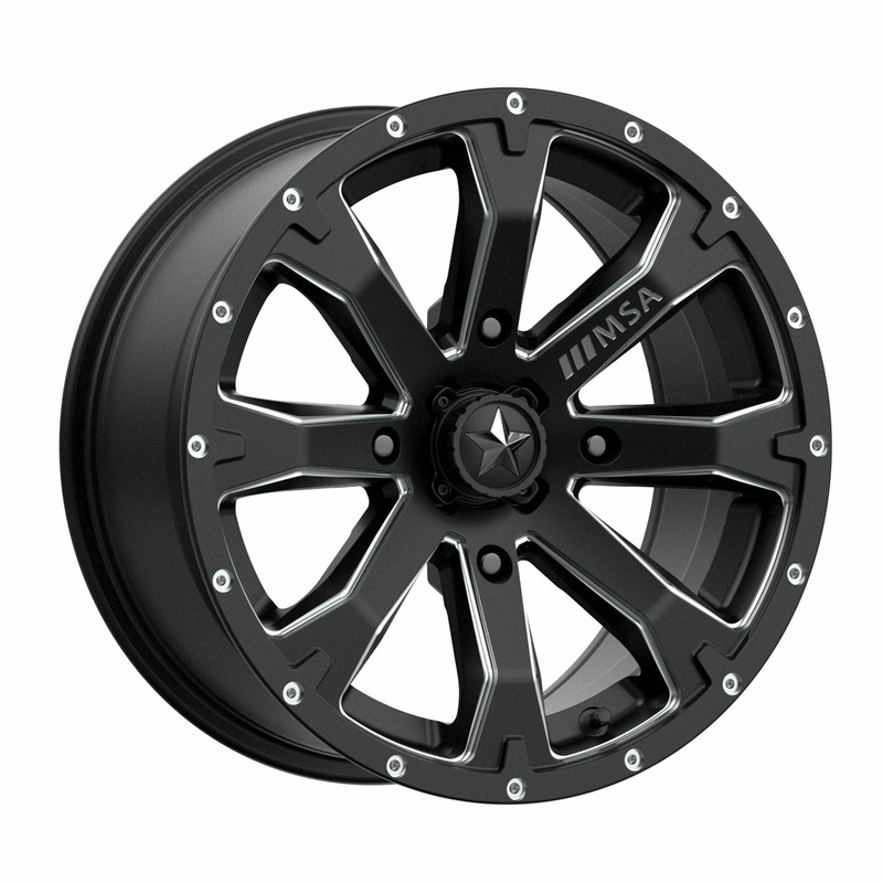 M42 Bounty Wheel (Gloss Black Milled) 4×110 14×7 (10mm)