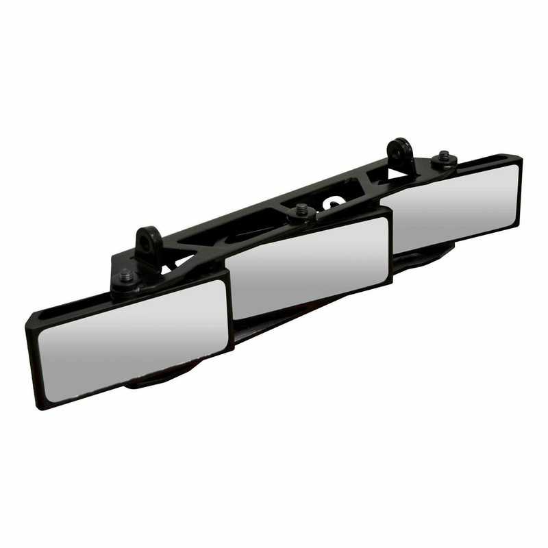 3 Panel Rear View Mirror with 1.75″ Clamps