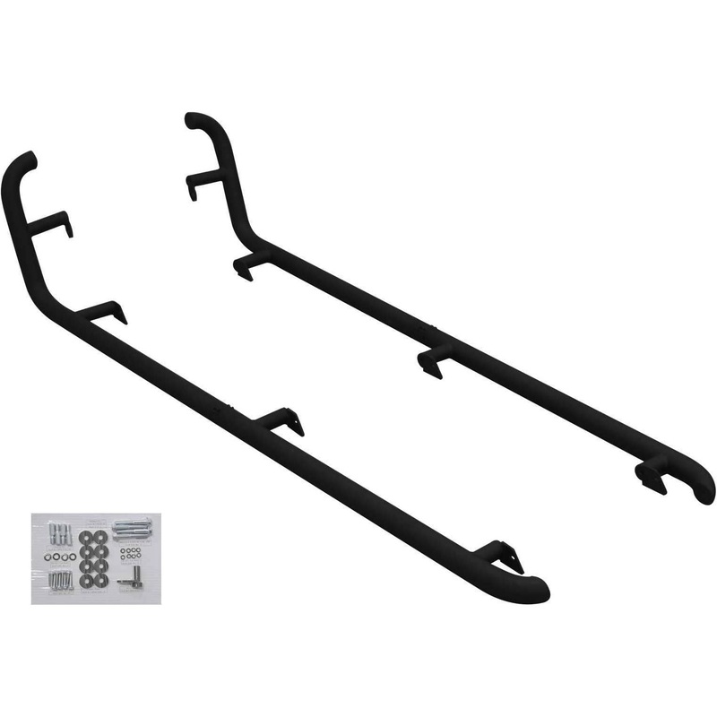 Polaris RZR 4 Turbo S Rock Sliding Nerf Bars Black