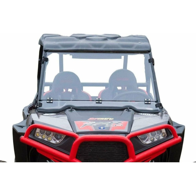 Polaris RZR XP 1000 Scratch Resistant Flip Down Windshield 2014-2018 Scratch Resistant Polycarbonate (Clear)