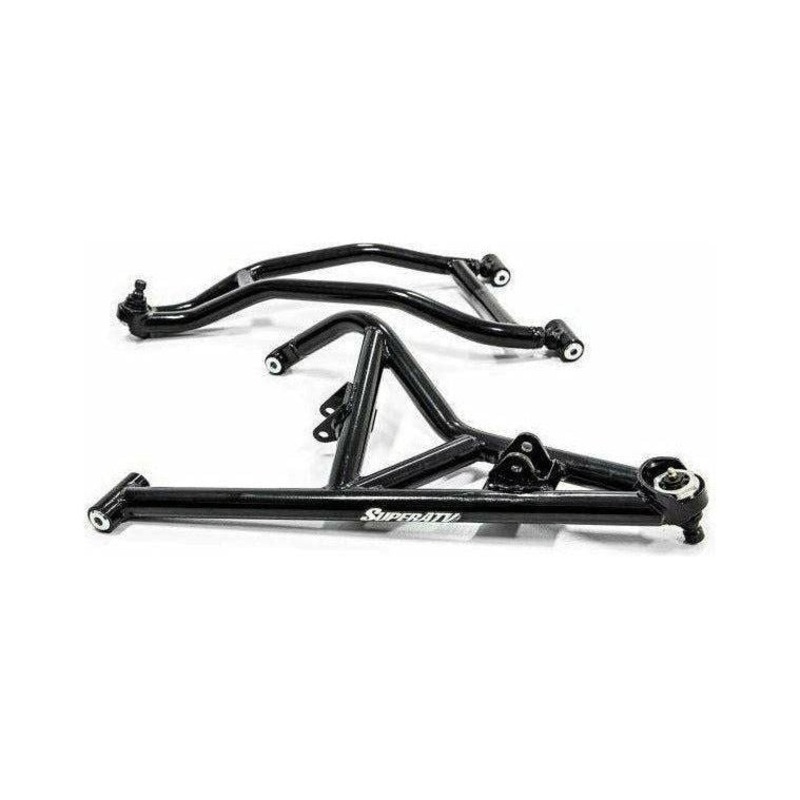 Polaris RZR XP Turbo High Clearance 1.5″ Forward Offset A-Arms (Chromoly) Black