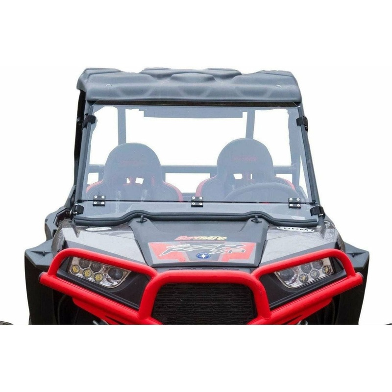 Polaris RZR XP Turbo Scratch Resistant Flip Down Windshield 2016-2018 Scratch Resistant Polycarbonate (Clear)