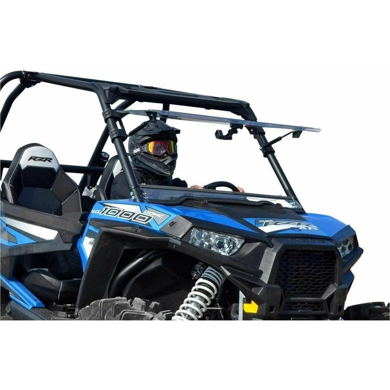 Polaris RZR XP Turbo Scratch Resistant Flip Windshield 2016-2018 Without Ride Command