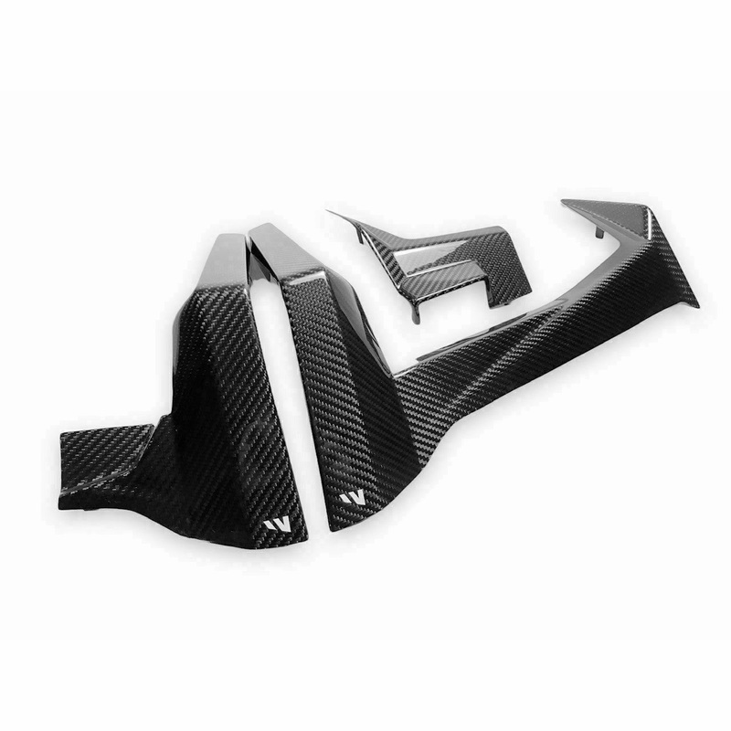 Polaris RZR Pro / Turbo R Carbon Fiber Dash Trim Kit (3-Piece) Black